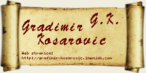 Gradimir Košarović vizit kartica